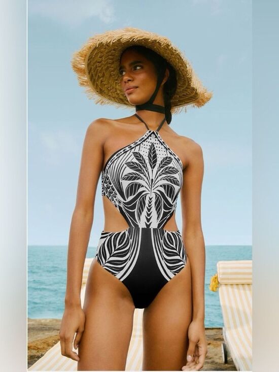 FARM Rio Other - Farm Rio Monochrome Elegance Scarf One Piece